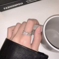 Cross diamond ring