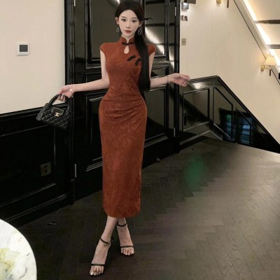 Chinese style slim fit modified cheongsam