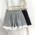 Lace casual wide-leg shorts