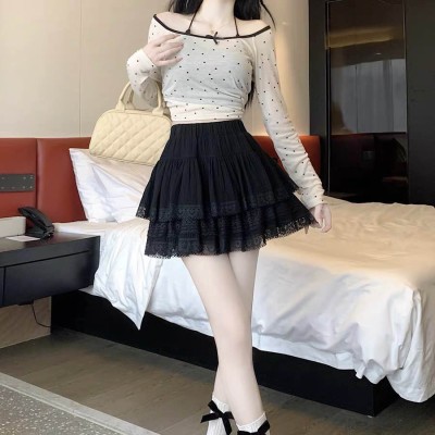 A-line lace skirt