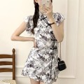 Fashion long top + shorts cheongsam suit