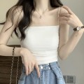 冰丝抹胸褶皱背心