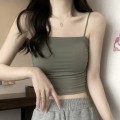 冰丝抹胸褶皱背心