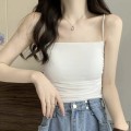冰丝抹胸褶皱背心