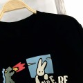 Cartoon print loose T-shirt