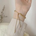 高级感编织钛钢手链
