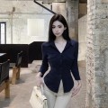 简约翻领修身衬衫