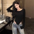 美式露背扭结连体衣