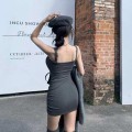 Lace patchwork slim-fit dress