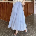 3D bow long skirt