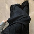 慵懒风休闲针织阔腿长裤