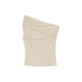 Tube top with pleated top + irregular hip skirt set