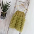 Mesh Strapless Puffy Cake Dress