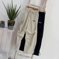 High-waisted pleated wide-leg trousers