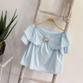 Off shoulder Ruffled Loose-Fit Shirt