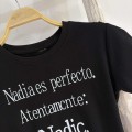 Simple Lettering Straight Shoulder T-Shirt