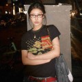 Vintage Print Straight Shoulder T-Shirt