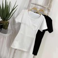 Slim Waist Straight Shoulder T-Shirt Dress