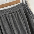 Elastic Waist Drape Wide-Leg Pants