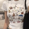 卡通印图正肩短版T恤