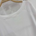 纯色斜肩宽松上衣