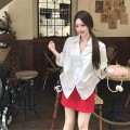 不规则褶皱宽松衬衫