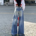 Casual loose denim trousers