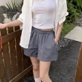高腰休闲阔腿短裤