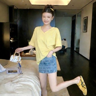 V领Oversize宽松T恤