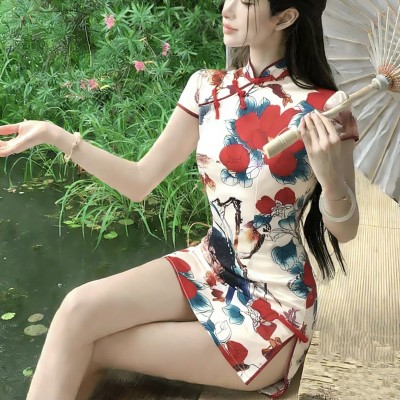 Flower pattern cheongsam