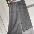 混纺麻棉七分裤