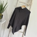 Batwing Sleeve Striped Knit Top