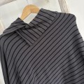 Batwing Sleeve Striped Knit Top