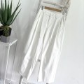 高腰抽绳阔腿长裤