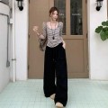 慵懒风塑腰阔腿长裤