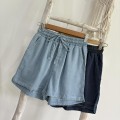 High-waisted wide-leg casual shorts