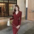 High quality deep V dress