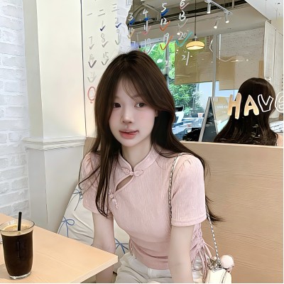 新中式抽绳旗袍上衣