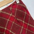 Woolen plaid A-line skirt