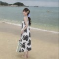 New Chinese loose floral long dress