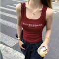 美式字母工字背心