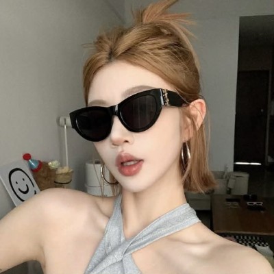 复古猫眼黑框眼镜