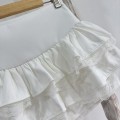 High-waisted lace puff skort