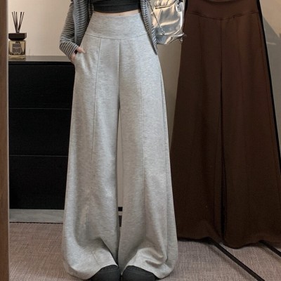 高腰垂感阔腿长裤