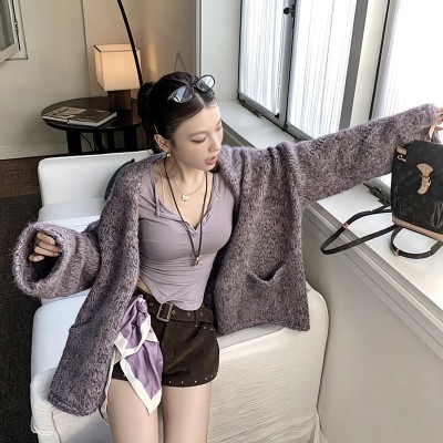 慵懒风软糯针织外套