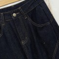 Retro Blue High-Waisted Wide-Leg Jeans