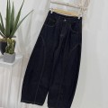Retro Blue High-Waisted Wide-Leg Jeans