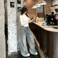 High collar slim fit knit top