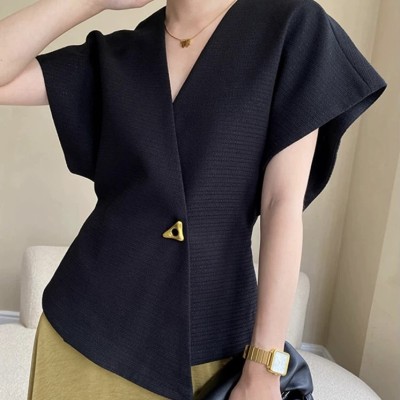 法式不规则收腰马甲