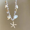 珍珠海星贝壳项链